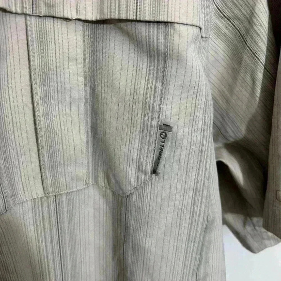 Merrell Opti-Wick UPF Short Sleeve Fishing Vented Metal Button Shirt Men Size XL - Picture 5 of 7